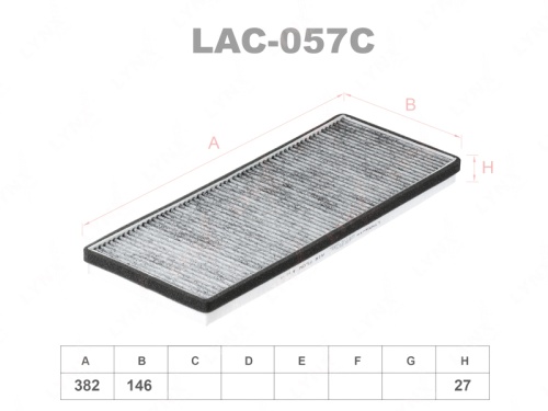 LYNXauto Фильтр салонный угольный LAC057C (CUK3955, CU3955)