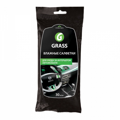 GRASS Салфетки влажные  за интерьером автомобиля (30шт) IT0311