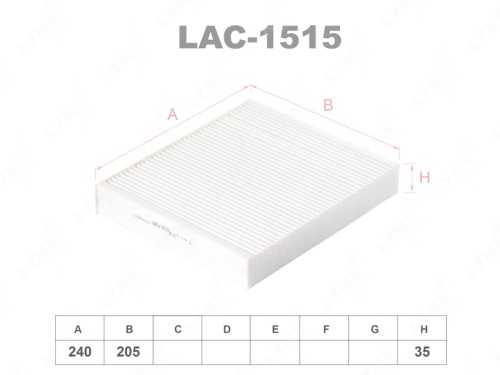 LYNXauto Фильтр салонный LAC1515 (CU2442)