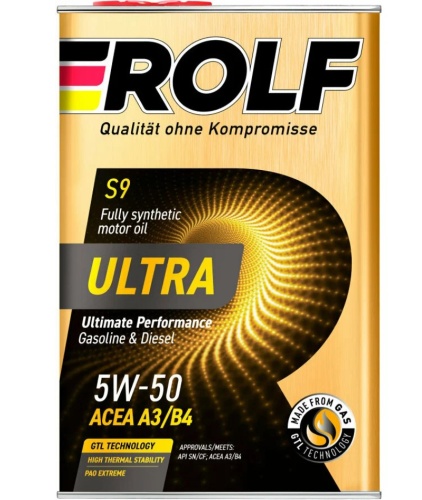 Rolf Ultra 5w50 A3/B4 SN/CF (4л) металл 322952