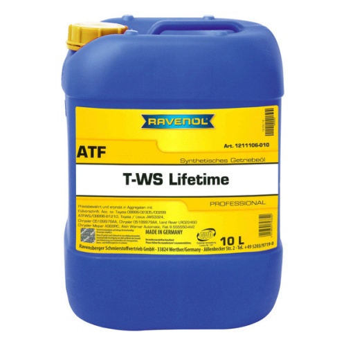 RAVENOL трансмиссионное масло ATF T-WS Lifetime (10л) 4014835743342