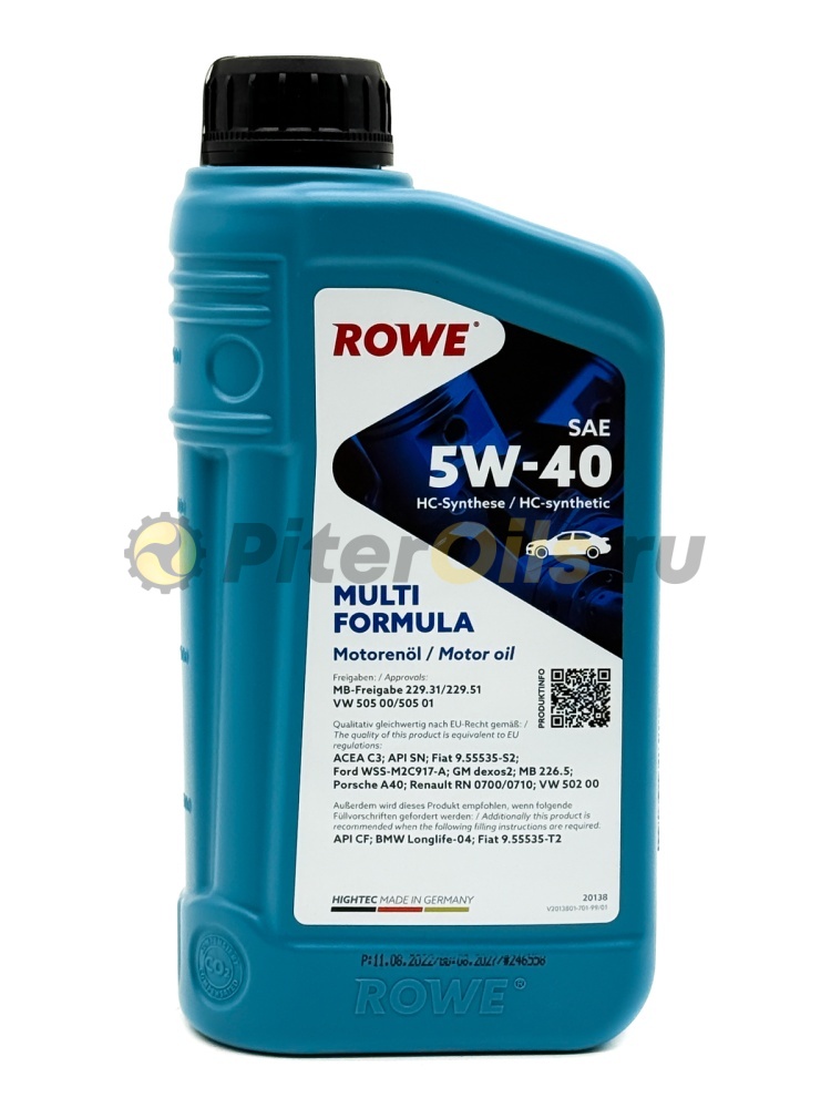 Rowe HIGHTEC MULTI FORMULA 5W-40 (1л) 20138001099