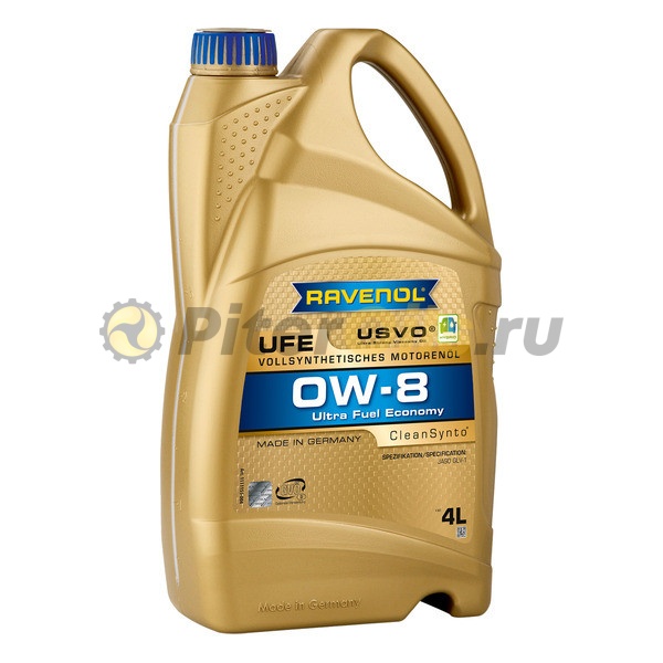 RAVENOL моторное масло UFE Ultra Fuel Economy SAE 0W-8 (4л) 4014835880955