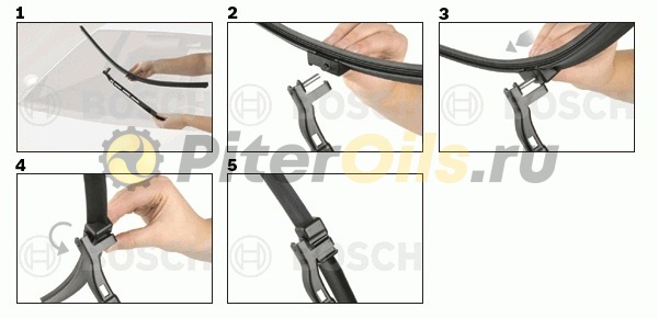 BOSCH Комплект бескаркасных щёток 2шт Aerotwin A642S 650/425 мм 3397007653