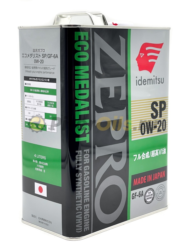 IDEMITSU Zepro Eco Medalist F-S SP/GF-6 0W-20 (4л) 4250-004