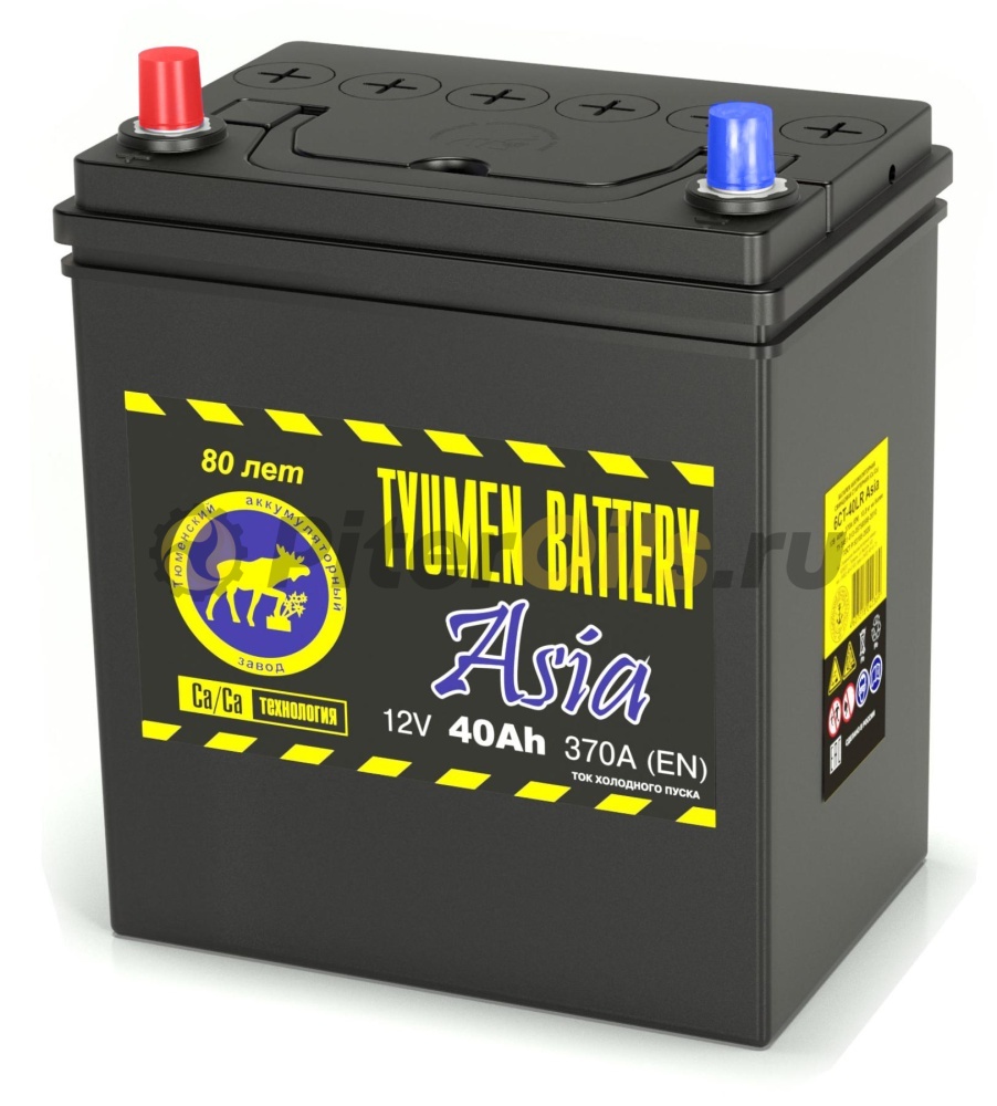 Аккумулятор Tyumen Battery ASIA 40Ah 370A  пр. пол. (+ -) 187х127х227