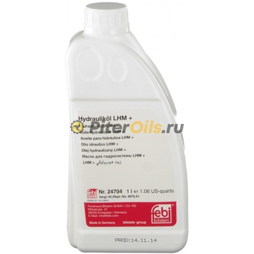 FEBI 24704 Жидкость гидроусилителя LHM plus -40  +100 зеленый (1л)