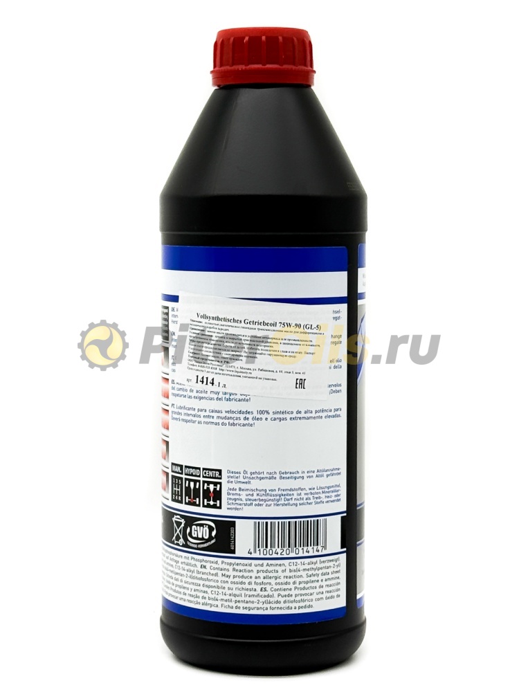 LIQUI MOLY Vollsynthetisches Getriebeoil 75w90 GL-5 (1л) 1950