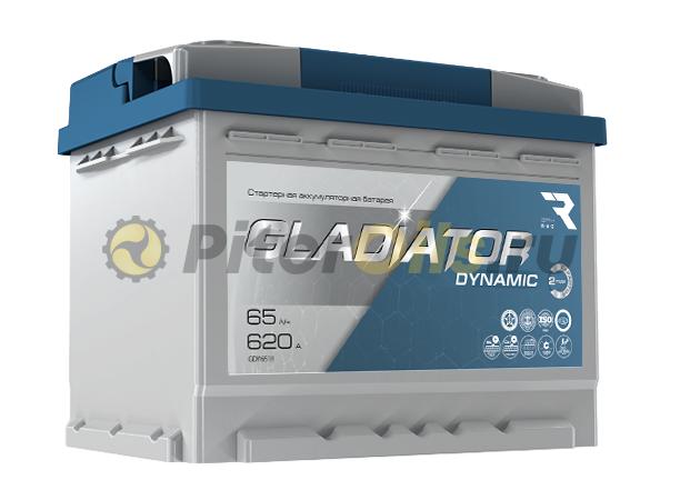 Аккумулятор GLADIATOR dynamic 65Ah 620A пр. пол (+ -) 242х175х190