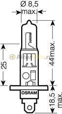 Osram 64155 Лампа H1 24V 70W P14,5s UVS