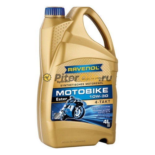 RAVENOL моторное масло Motobike 4-T Ester SAE 10W-30 (4л) 4014835731097