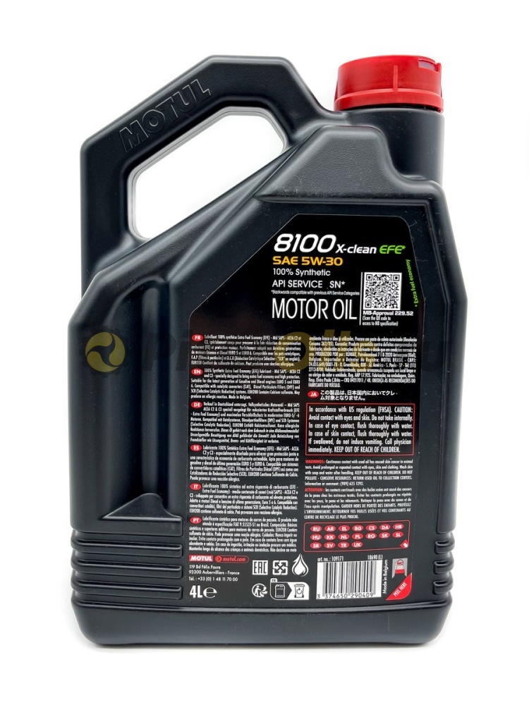 MOTUL 8100 X-clean EFE SAE 5W30 4л 111861/113230