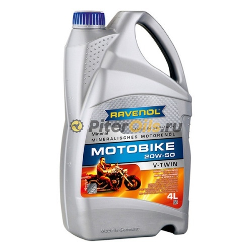 RAVENOL моторное масло Motobike V-Twin SAE 20W-50 Mineral (4л) 4014835839359