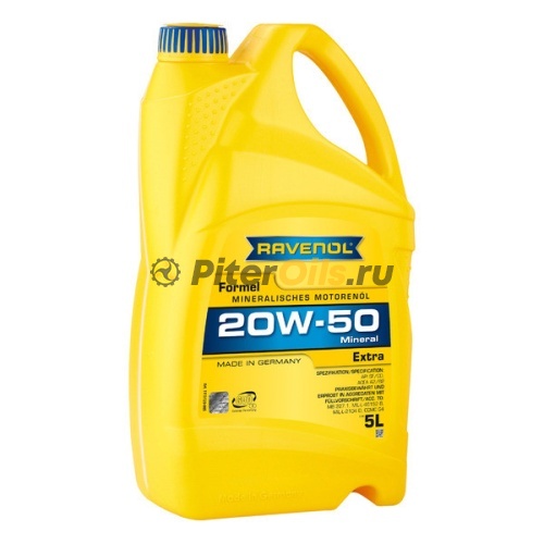 RAVENOL моторное масло Formel Extra SAE 20W-50 (5л) 4014835724853