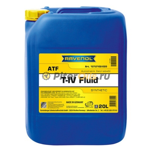 RAVENOL трансмиссионное масло ATF T-IV Fluid (20л) 4014835733022