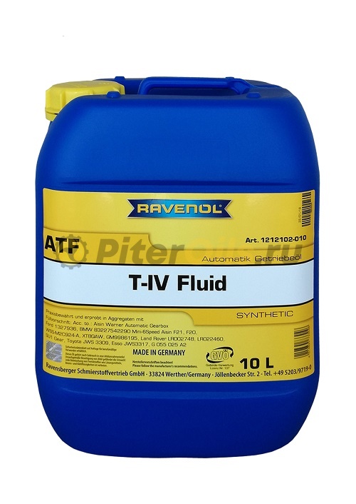 Ravenol ATF T-IV Fluid (10л) 1212102-010-01-999/4014835733046