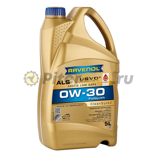 RAVENOL моторное масло Arctic Low SAPS ALS SAE 0W-30 (5л) 4014835797758