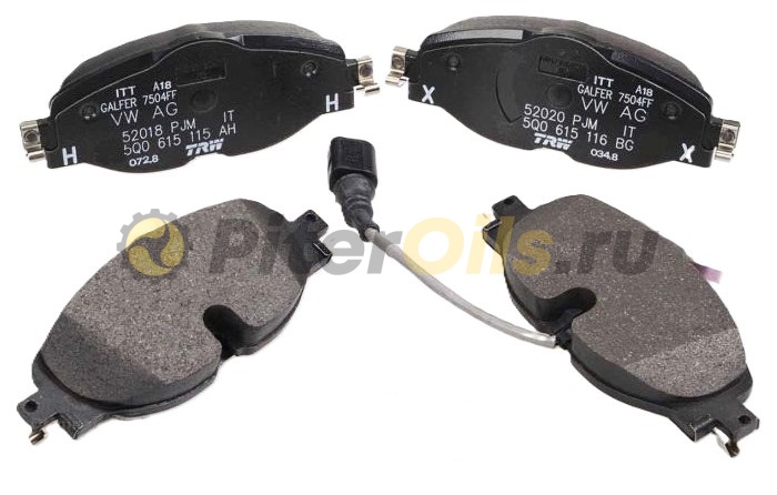 VAG Колодки тормозные дисковые передние 5Q0698151F A3/Octavia III/VW Passat B8/Tiguan II 
