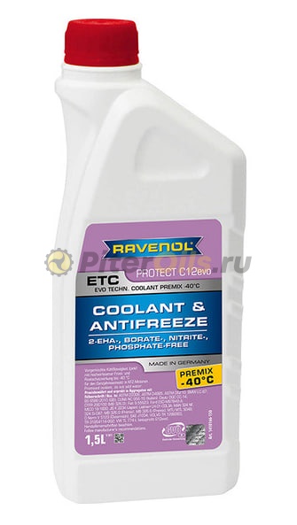 Антифриз RAVENOL ETC Protect C12evo Premix -40C (готовый) (1.5л) 1410166-150-01-999