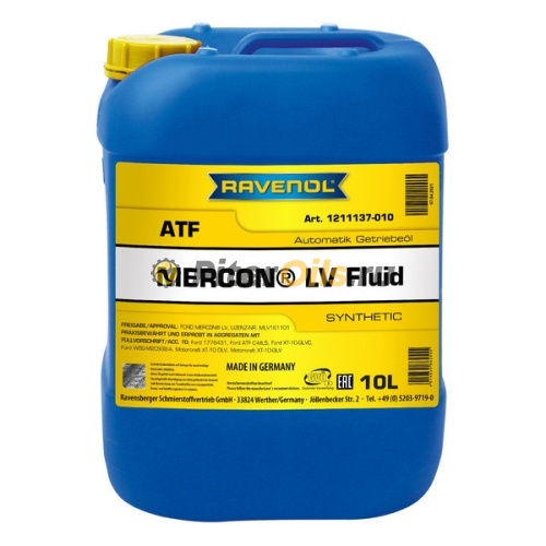 RAVENOL трансмиссионное масло ATF Mercon LV Fluid (10л) 4014835862555