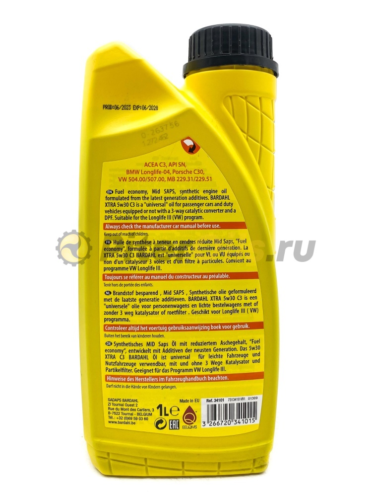 Bardahl XTRA C3 SN 5W30 (1л) 34101