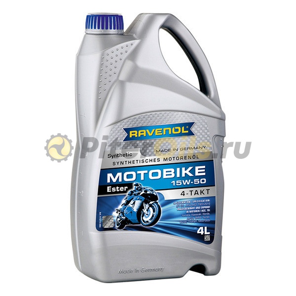 RAVENOL моторное масло Motobike 4-T Ester SAE 15W-50 (4л) 4014835731295