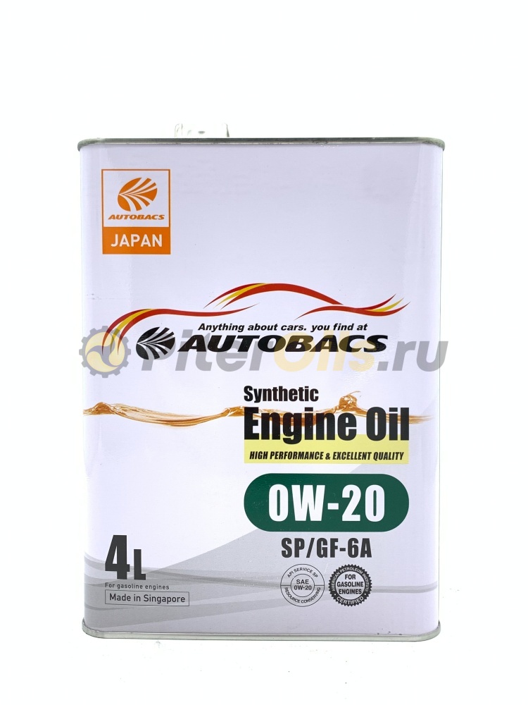 AUTOBACS Engine Oil Synthetic 0W20 SP/GF-6A (4л) A00032424/A01508395