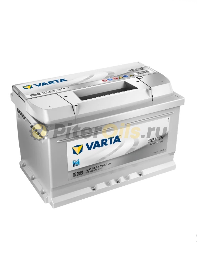 Аккумулятор VARTA Silver Dynamic E38 74А/ч 750A 278x175x175  (- +) 574 402 075 