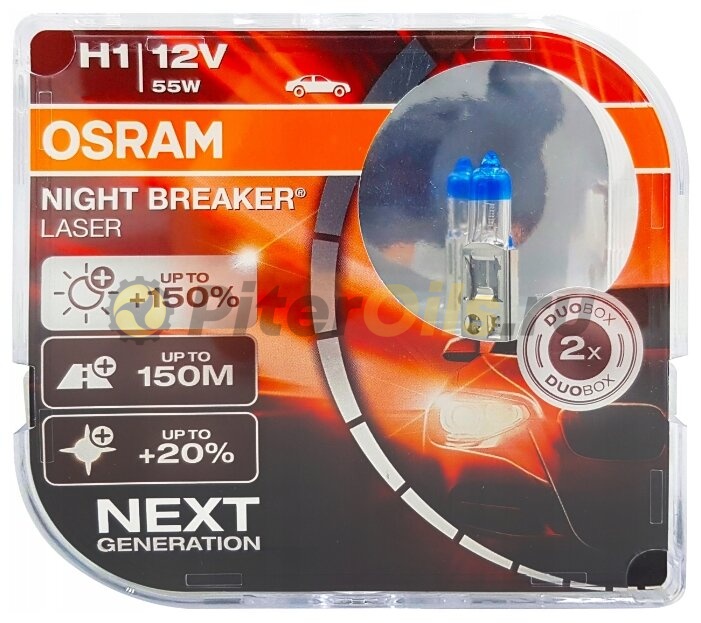 Osram 64150NL-HCB NIGHT BREAKER LASER H1 12V 55W 2 шт