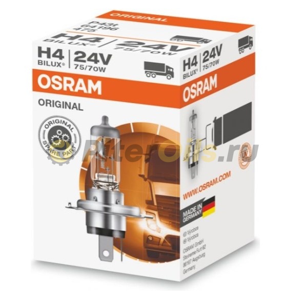 Osram 64196TSP Автолампа H4 (75/70W 24V) Truckstar Pro 1шт