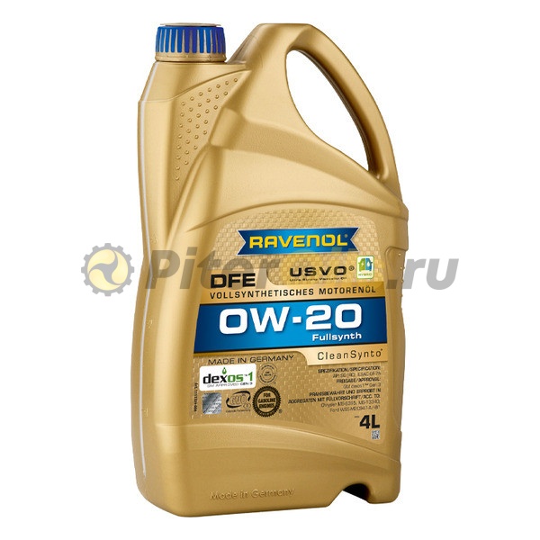 RAVENOL моторное масло DFE SAE 0W-20 (4л) 4014835853768