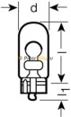 Osram 2825 Лампа W5W (5W) W2.1x9.5d Original 12V 2825 