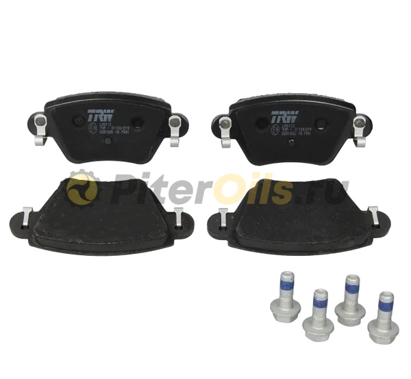 Дисковые тормозные колодки задние TRW GDB1525 для Ford Mondeo, Jaguar X-Type, Renault Kangoo (4 шт.)