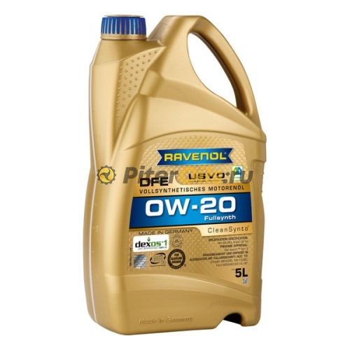 RAVENOL моторное масло DFE SAE 0W-20 (5л) 4014835853799