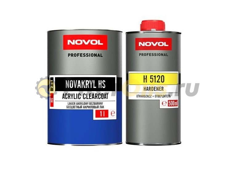 NOVOL Лак Новакрил HS 2+1 с отвердителем 1л+0,5л 38043 - 35631