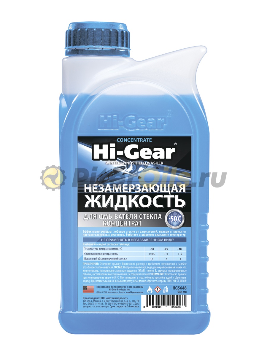 HG5648 Незамерзающая жидкость д/омыват.стекла -50C