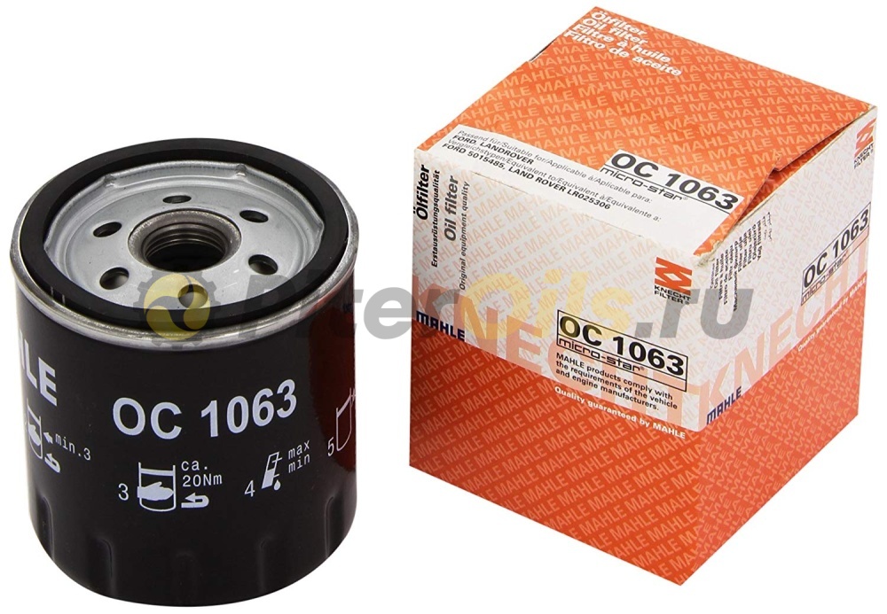 Фильтр масляный KNECHT OC1063 (W7015)