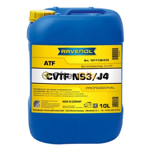 RAVENOL трансмиссионное масл CVTF NS3/J4 Fluid (10л) 4014835853614