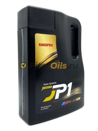 Sinopec JUSTAR JP1 C5/SP 0W-20 Engine Oil 4л  0609100063010012