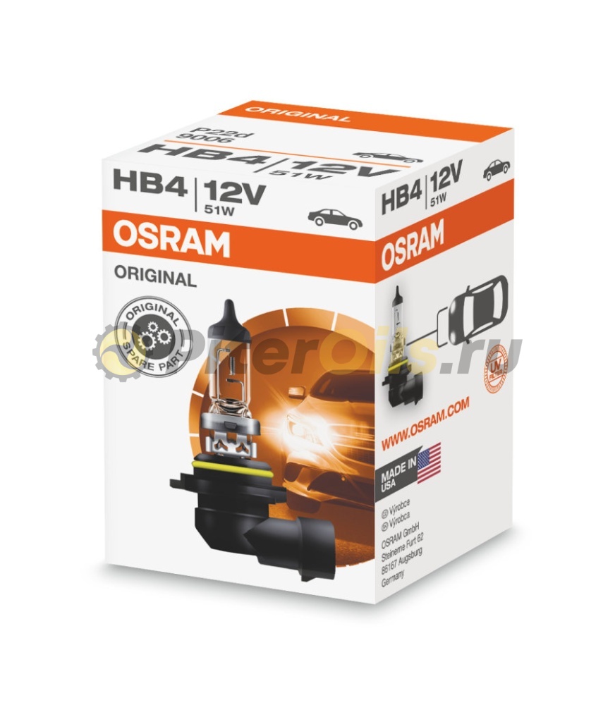 Osram 9006 Original Line HB4 (P22d) 12V 51W 1 шт