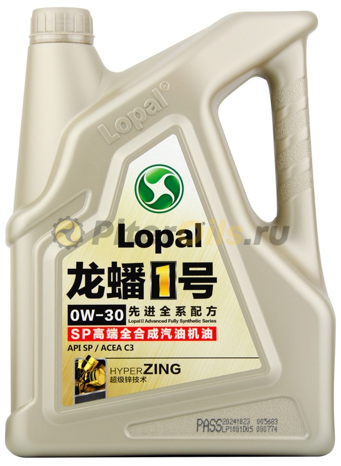 Lopal 1 Advanced Fully Synthetic Series SP 0W-30 4л. LPL36608