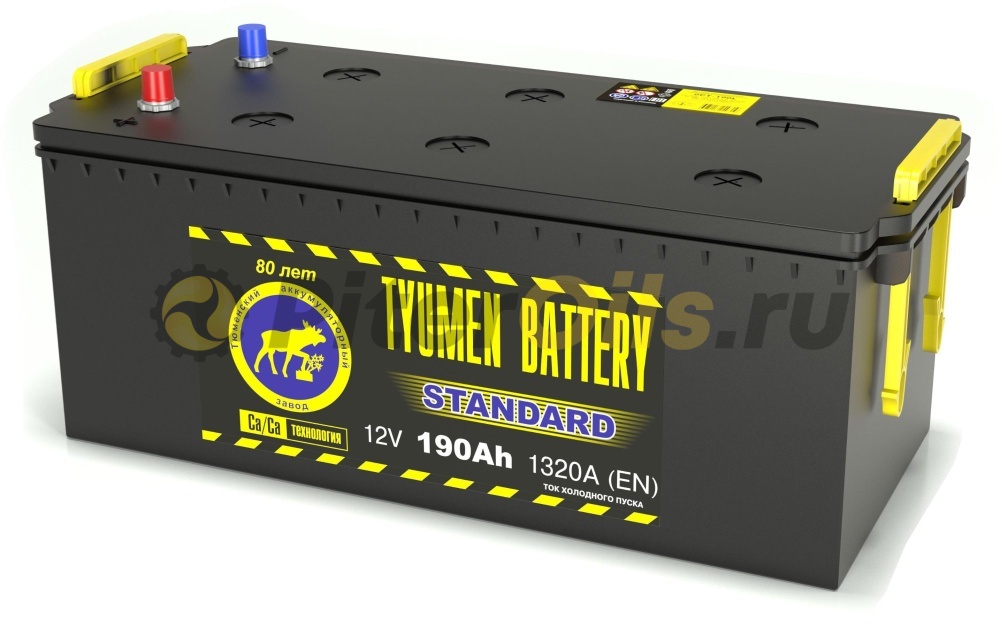 Аккумулятор Tyumen Battery STANDARD 190Ah 1320A пр. пол. (- +) 513x223x223