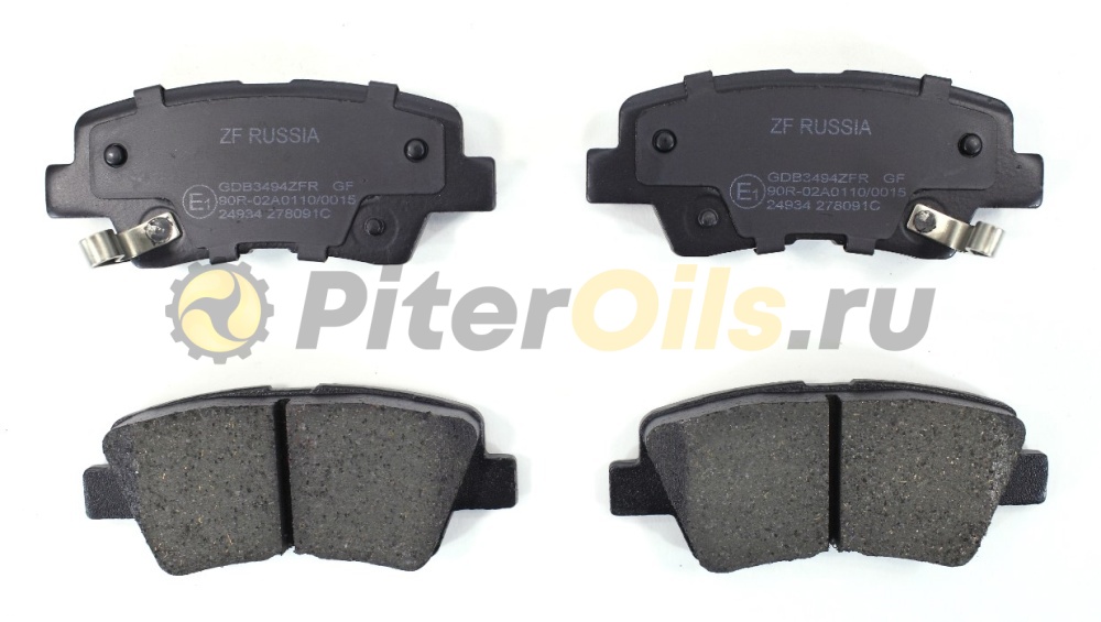 ZF Russia Колодки тормозные задние GDB3494 ZFR (GDB3537) Hyundai Solaris 11-, Kia Rio III 11-