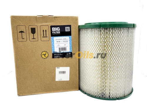 Фильтр воздушный BIG FILTER GB502 ГАз3308-09/ Валдай/CumminsISF3,8/Д245-7/ЯМз534/ VOLVO BUS B57-59
