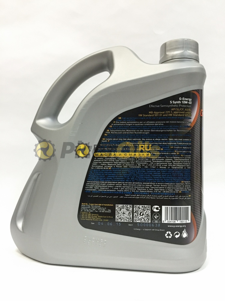 G-Energy S Synth 10w40 API SL/CF (4л)