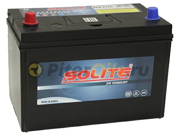 Аккумулятор Solite EFB  (Start-Stop) 90Ah 880A (борт) прям. пол. (+ -) 306x173x225
