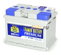 Аккумулятор Tyumen Battery PREMIUM 61Ah 540A низкий об.пол. (- +) 242x175x175
