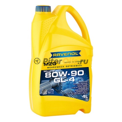 RAVENOL трансмиссионное масло Getriebeoel MZG SAE 80W-90 GL-4 (4л) 4014835734692