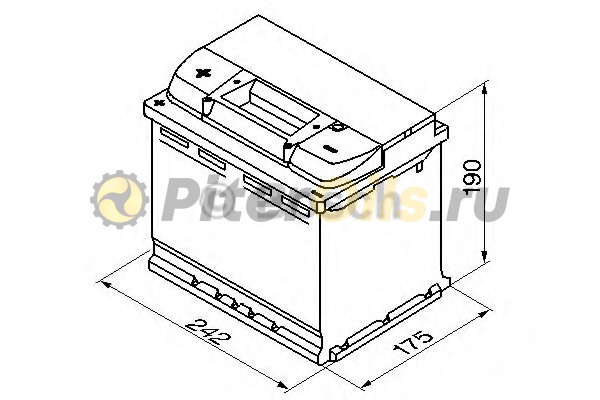Аккумулятор BOSCH Silver S4 006 60Ah 540A 242x175x190 560 127 054 (+ -)