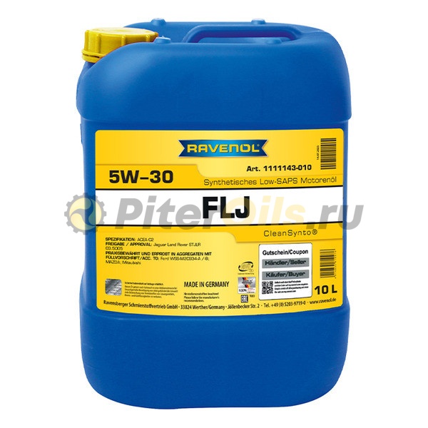 RAVENOL моторное масло FLJ SAE 5W-30 (10л) 4014835810976